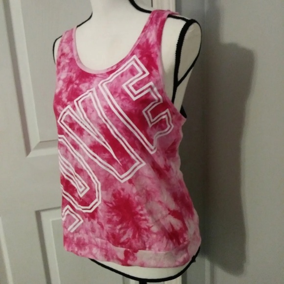 Honey & Sparkle Pink Love Tie Dye Crossback NWT Cotton Tank Top Size Medium - Picture 2 of 6